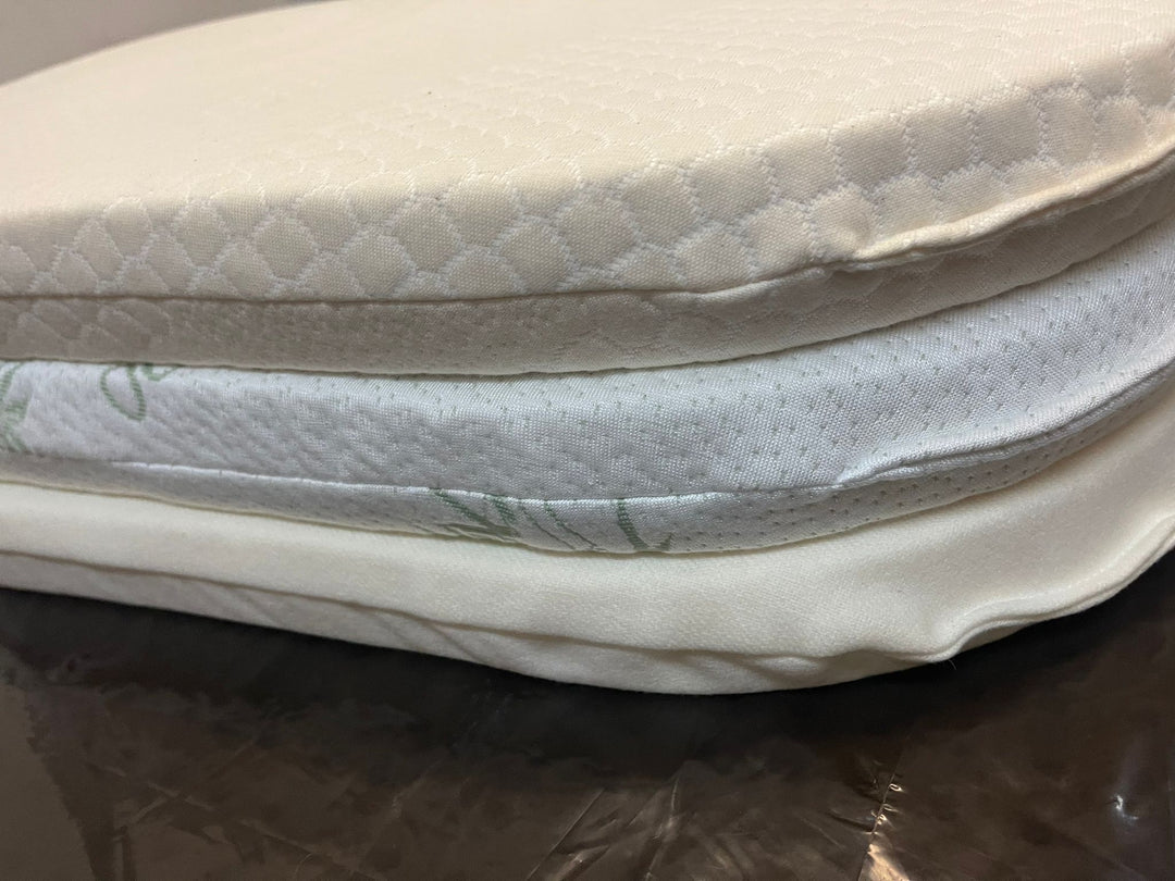 2" Inch and 3" Inch Baby Bassinet Latex Mattress Topper Pad - with Zipper [GOLS Certified]