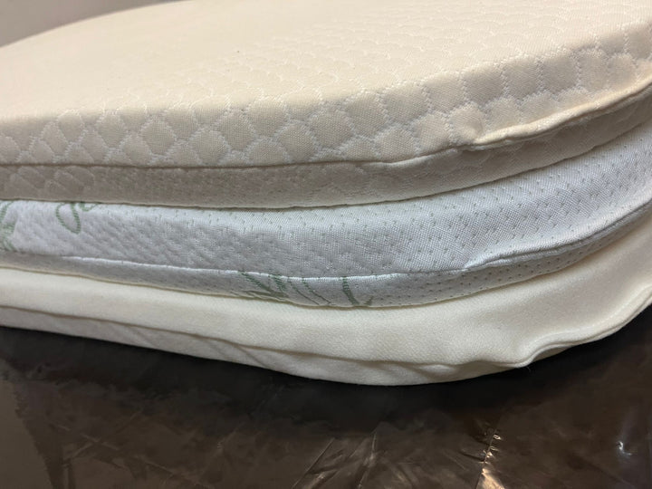 2" Inch and 3" Inch Baby Bassinet Latex Mattress Topper Pad - with Zipper [GOLS Certified]