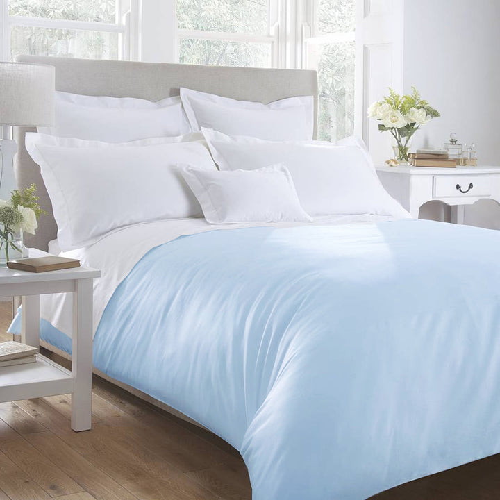 organic cotton blue duvet cover