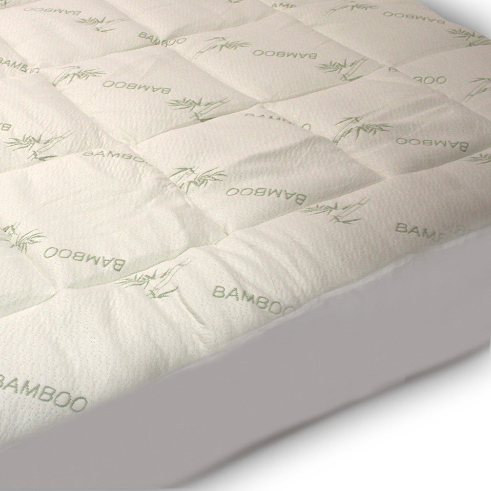 The Company Store Cushion Quilted Memory Foam Mattress Pad - White Size Queen Bamboo Bamboo BLE